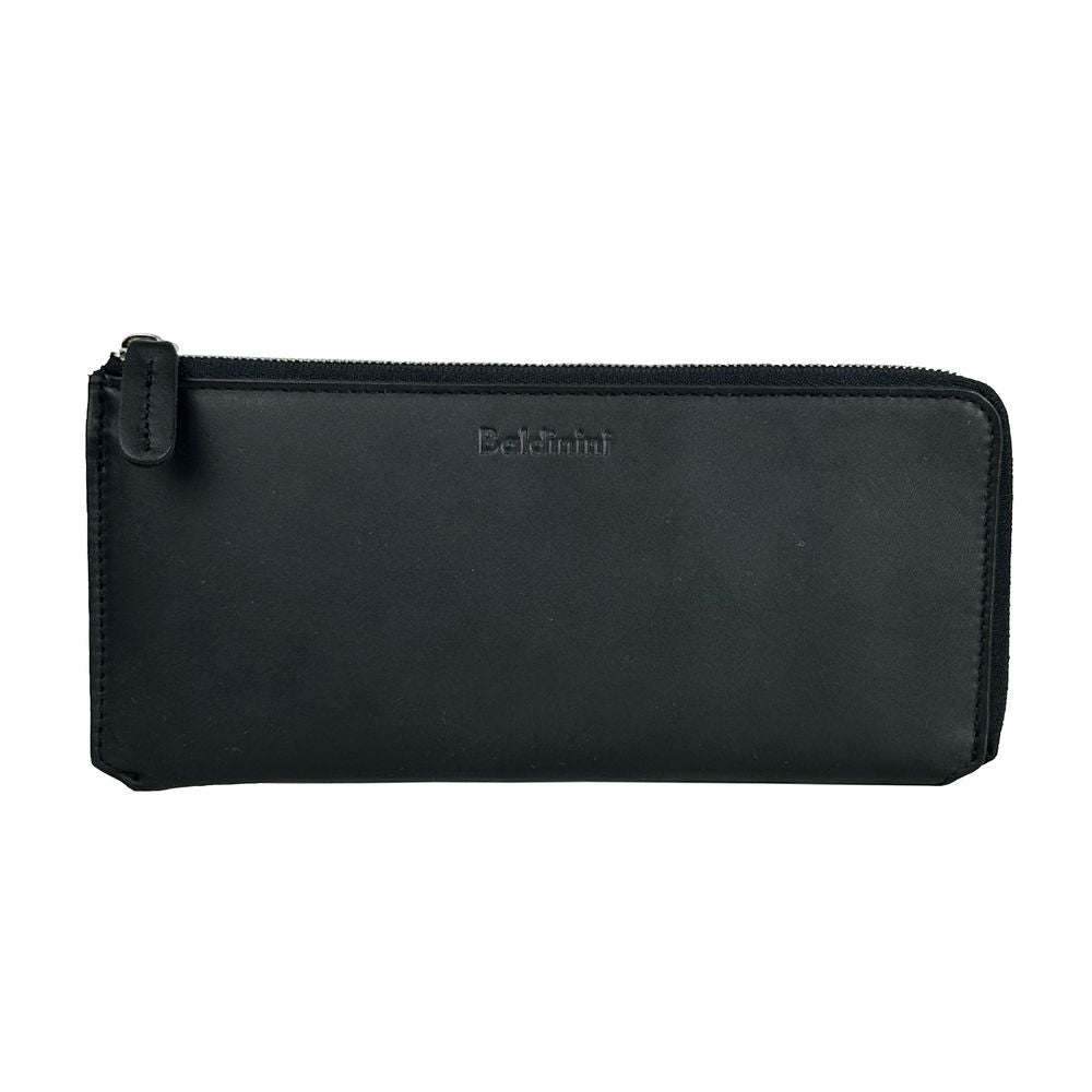 Baldinini Trend Elegant Black Leather Travel Men's Organizer