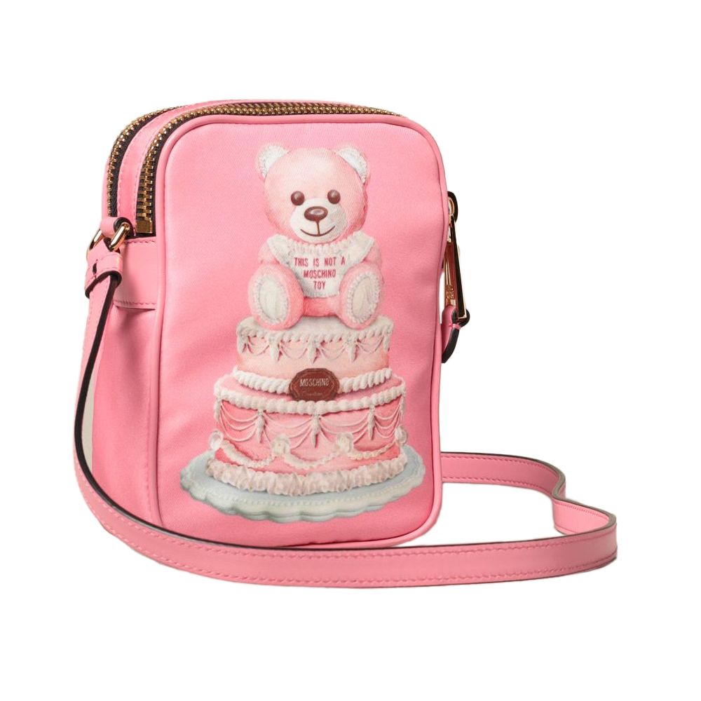 Moschino Couture Pink Nylon Women Crossbody Women's Bag