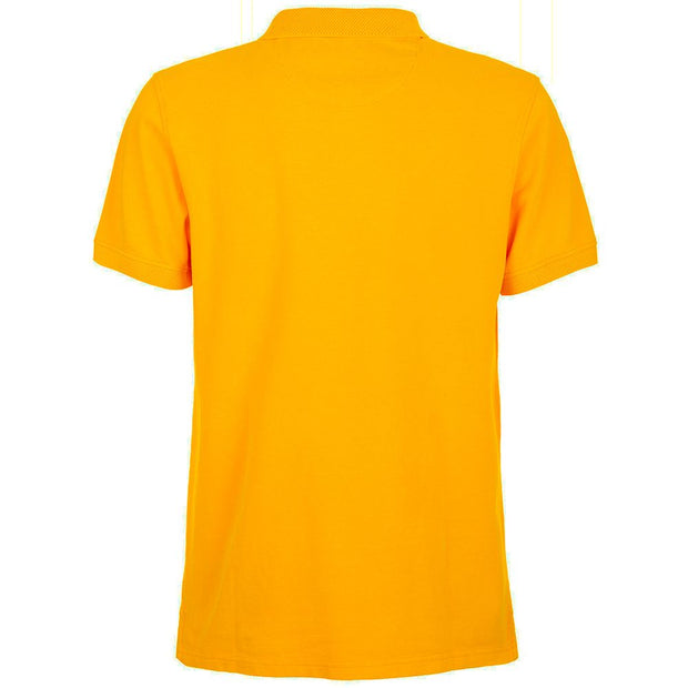 Fred Mello Vibrant Orange Cotton Polo Shirt with Men's Logo