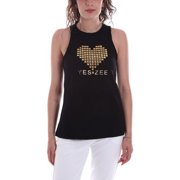 Yes Zee Chic Studded Cotton Tank Women's Top