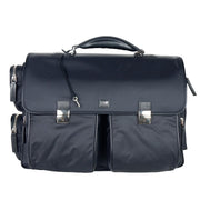 Cavalli Class Elegant Nylon-Calfskin Document Holder Men's Briefcase