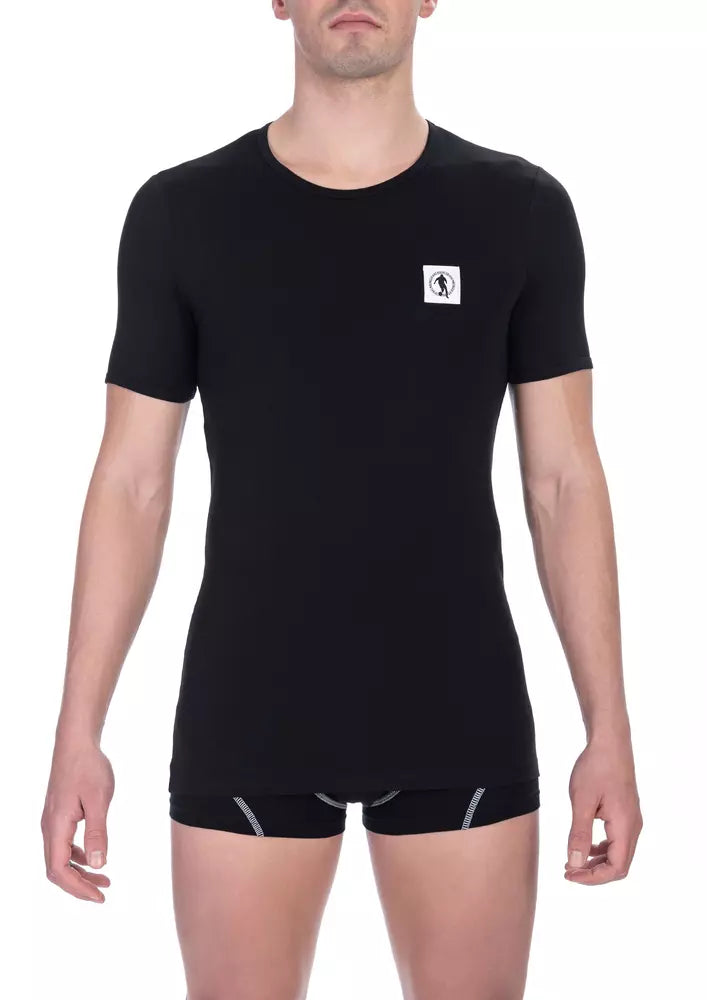 Bikkembergs Black Cotton Men Men's T-Shirt