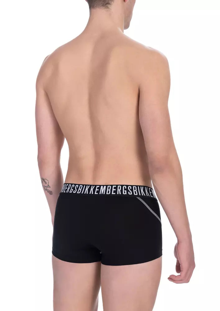 Bikkembergs Black Cotton Men Underwear Trunk Men's Pack