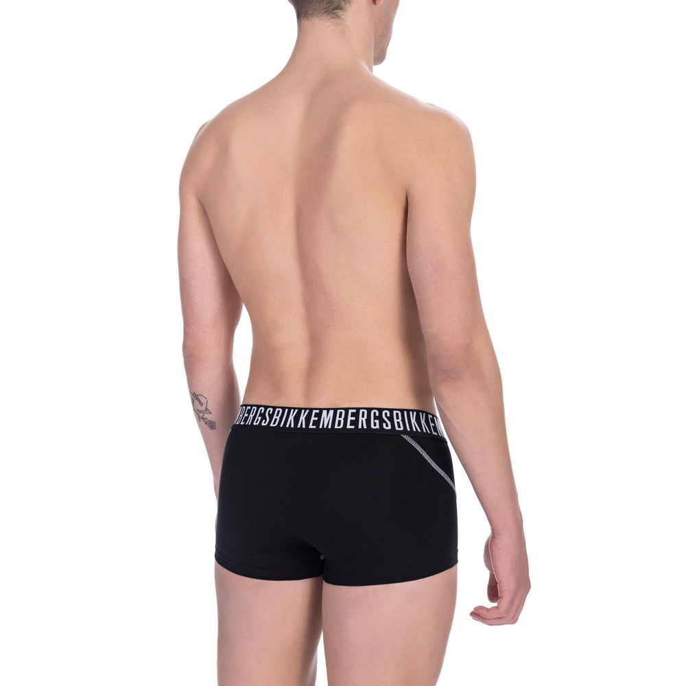 Bikkembergs Black Cotton Men Underwear Trunk Men's Pack