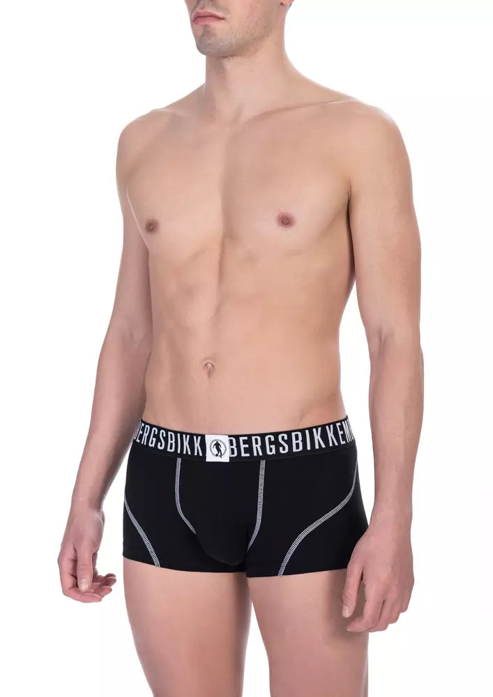 Bikkembergs Black Cotton Men Underwear Trunk Men's Pack