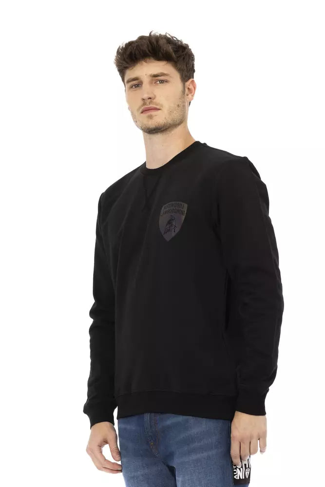 Automobili Lamborghini Black Cotton Men Men's Sweater