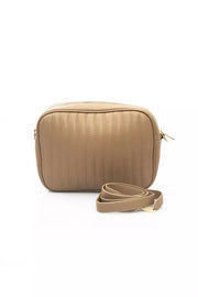 Baldinini Trend Chic Beige Shoulder Bag with Golden Women's Accents