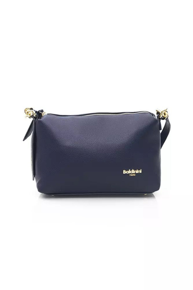 Baldinini Trend Elegant Blue Shoulder Bag with Golden Women's Details