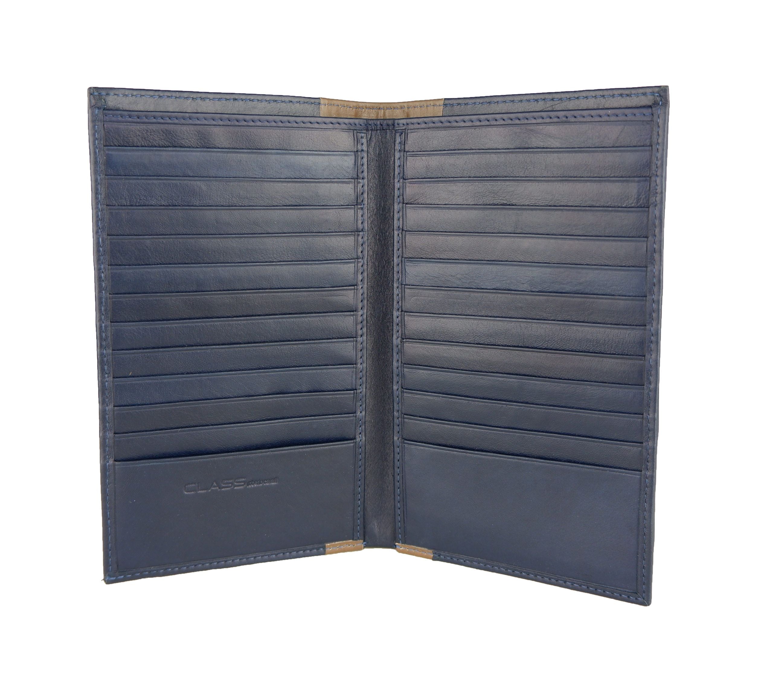 Cavalli Class Blue Leather Men Men's Wallet