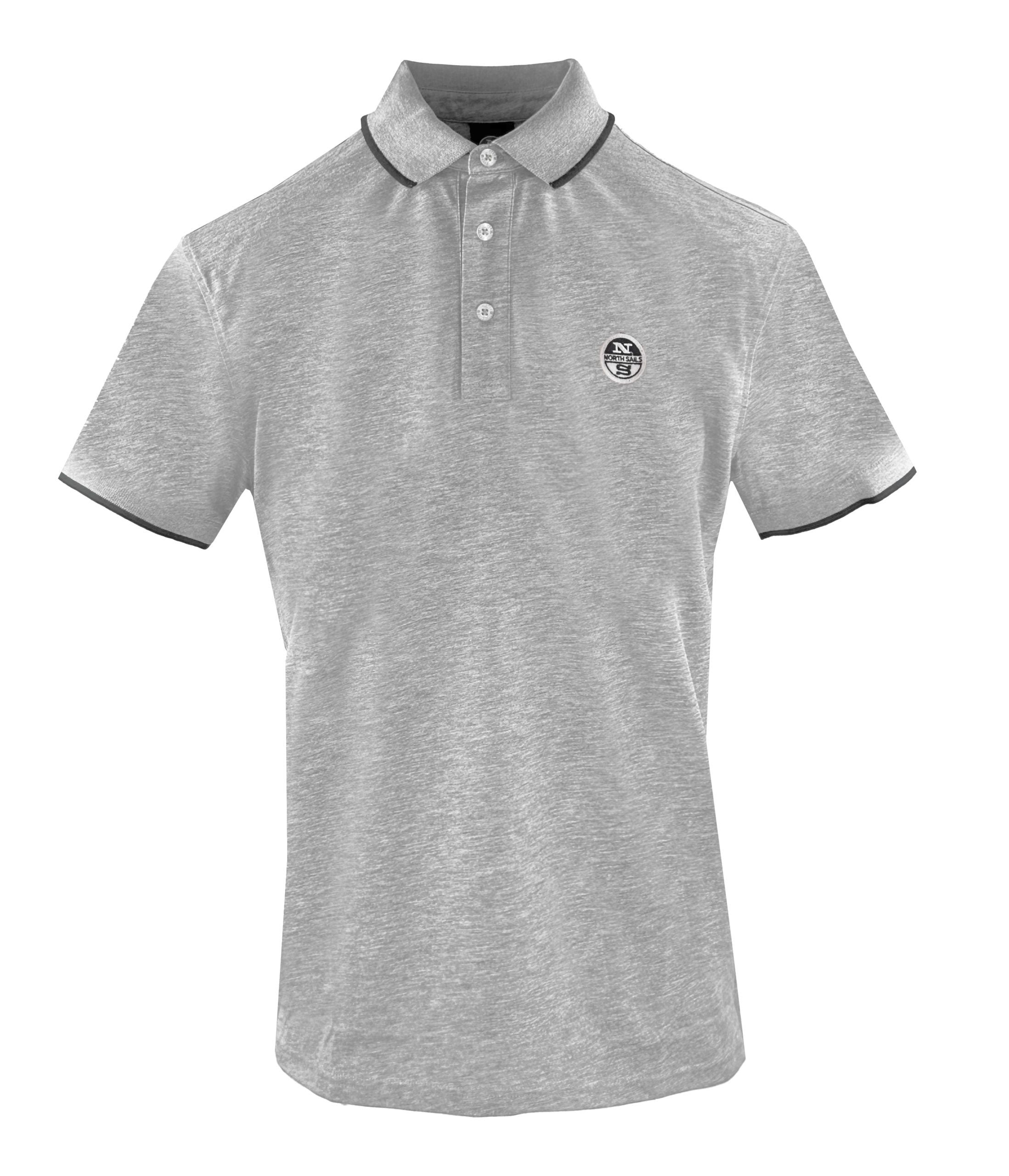 North Sails Melange Grey Polo with Front Men's Logo