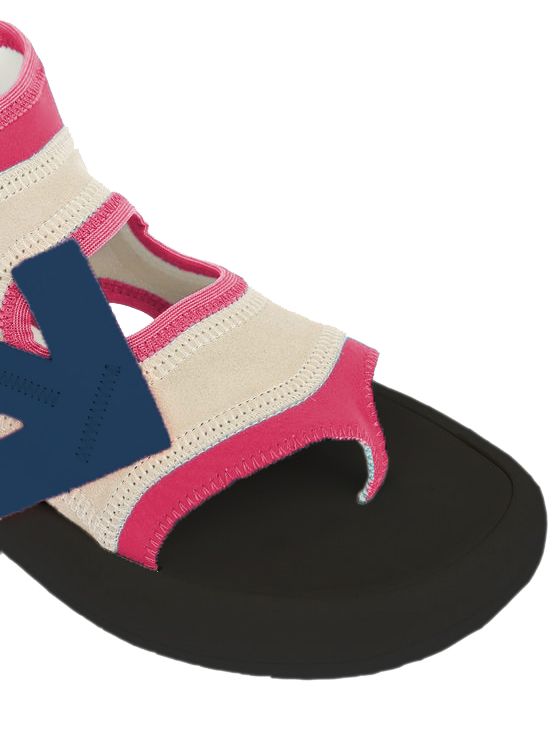 Off-White Fuchsia Neoprene Suede Women's Sandals