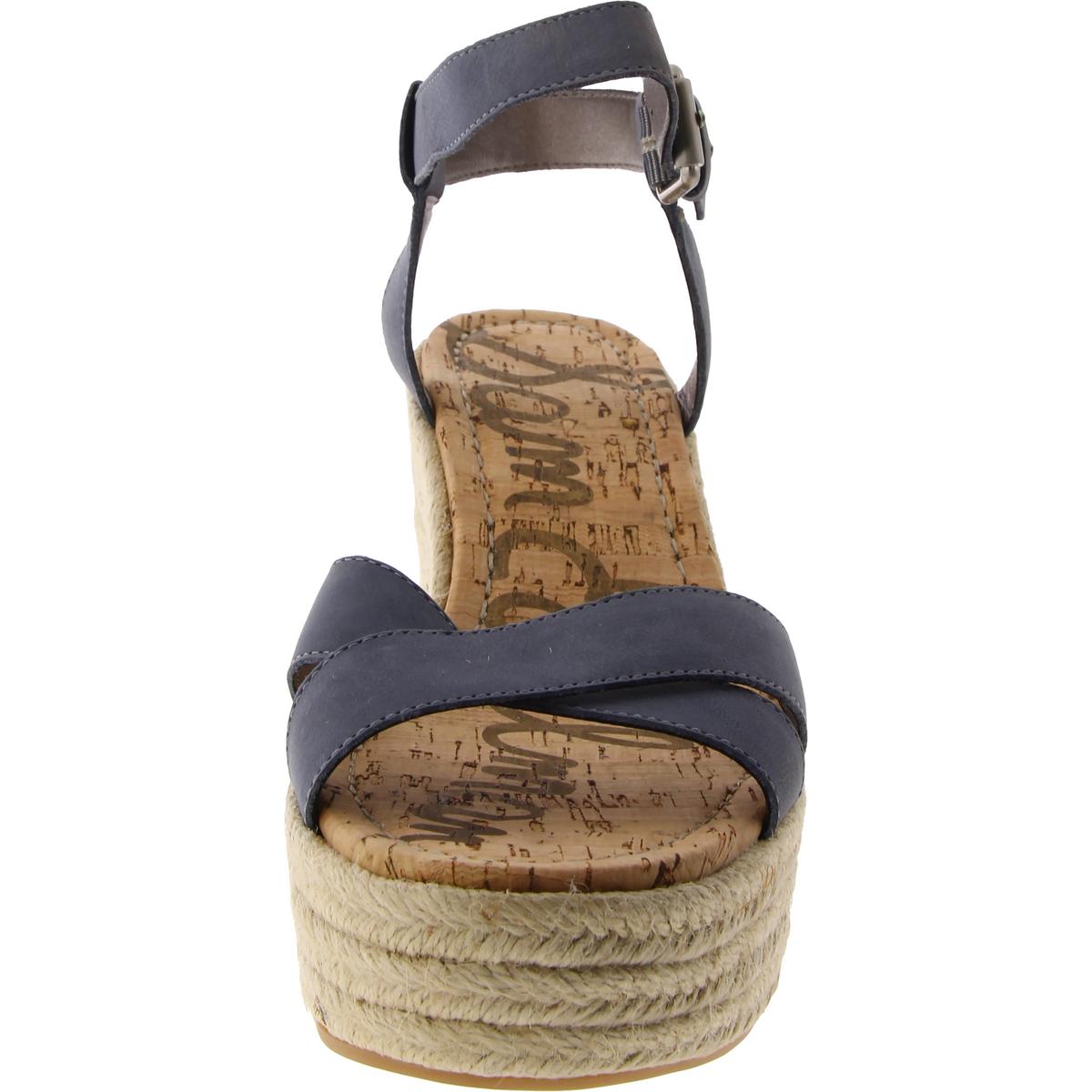 Destin Womens Nubuck Ankle Strap Wedge Sandals