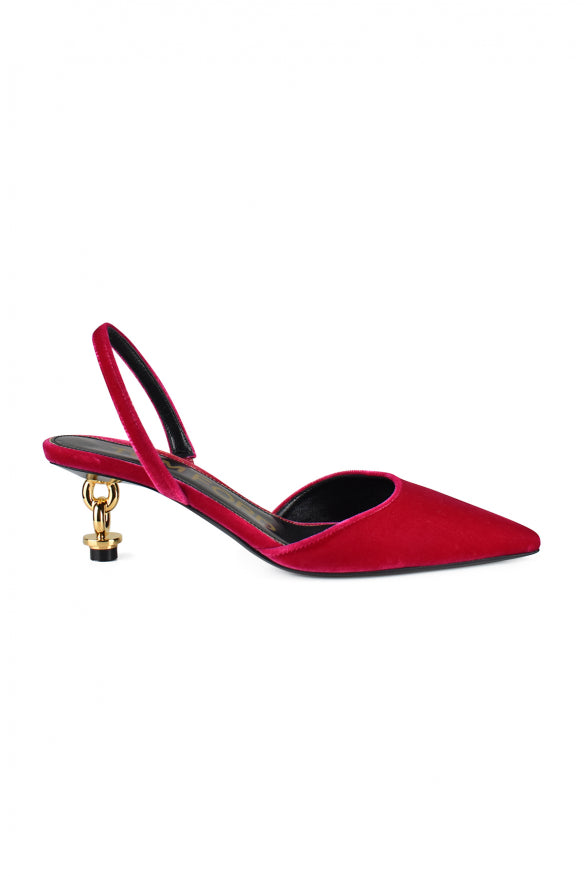 Tom Ford Tom Ford Women Velvet Chain Heel Slingback