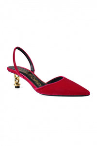 Tom Ford Tom Ford Women Velvet Chain Heel Slingback