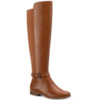 Kimmball Womens Solid Tall Over-The-Knee Boots Tan Smooth