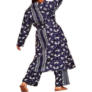 Womens Floral Sleepwear Long Robe