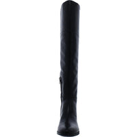Pam Womens Zipper Ribbed Knit Over-The-Knee Boots