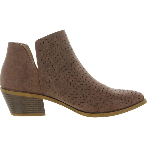 Payton Womens Faux Leather Ankle Chelsea Boots