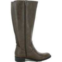 Stormy Womens Faux Leather Wide Calf Knee-High Boots