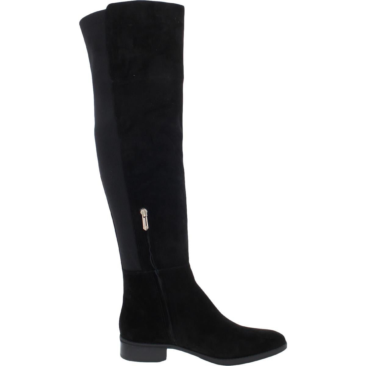 Pam Womens Zipper Ribbed Knit Over-The-Knee Boots