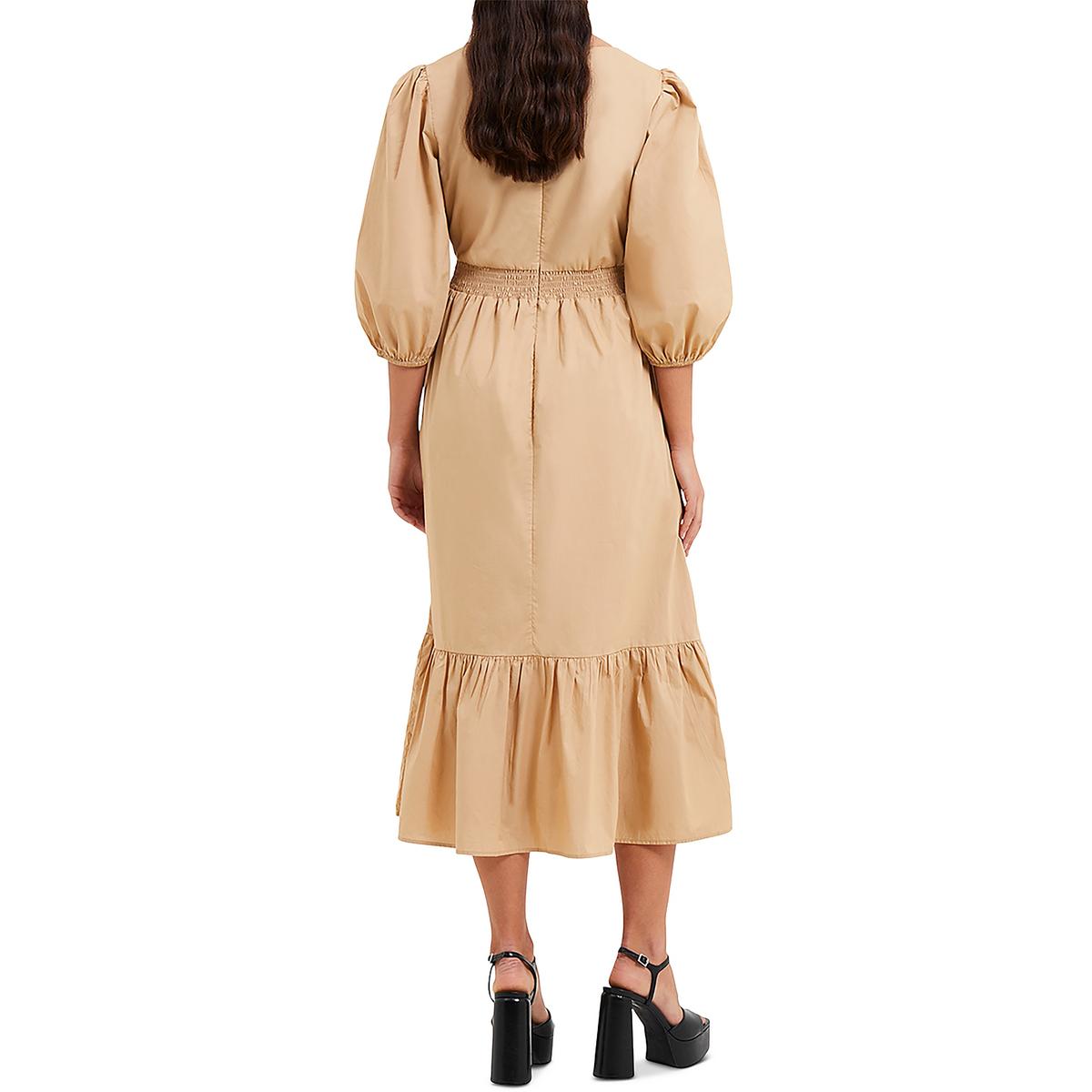 Rhodes Womens Daytime Keyhole Midi Dress