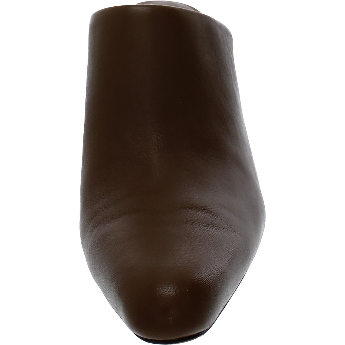Hera Womens Leather Almond Toe Mules