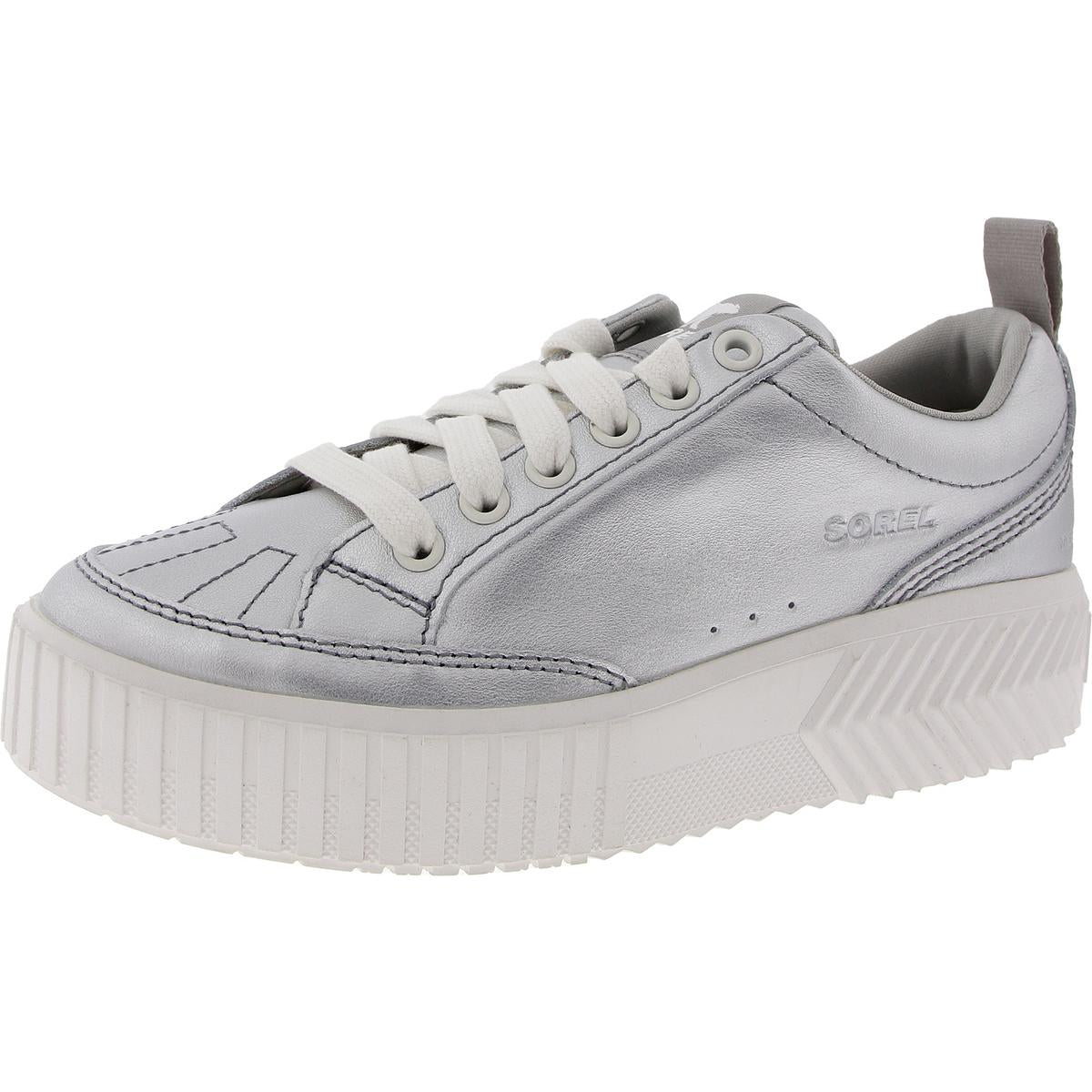 Womens Lace-Up Faux Leather Casual And Fashion Sneakers