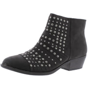 White Mountain Womens Desire Faux Leather Studded Ankle Boots