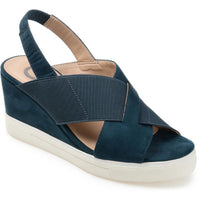 Ronnie Womens Faux Suede Peep-Toe Wedge Sandals2