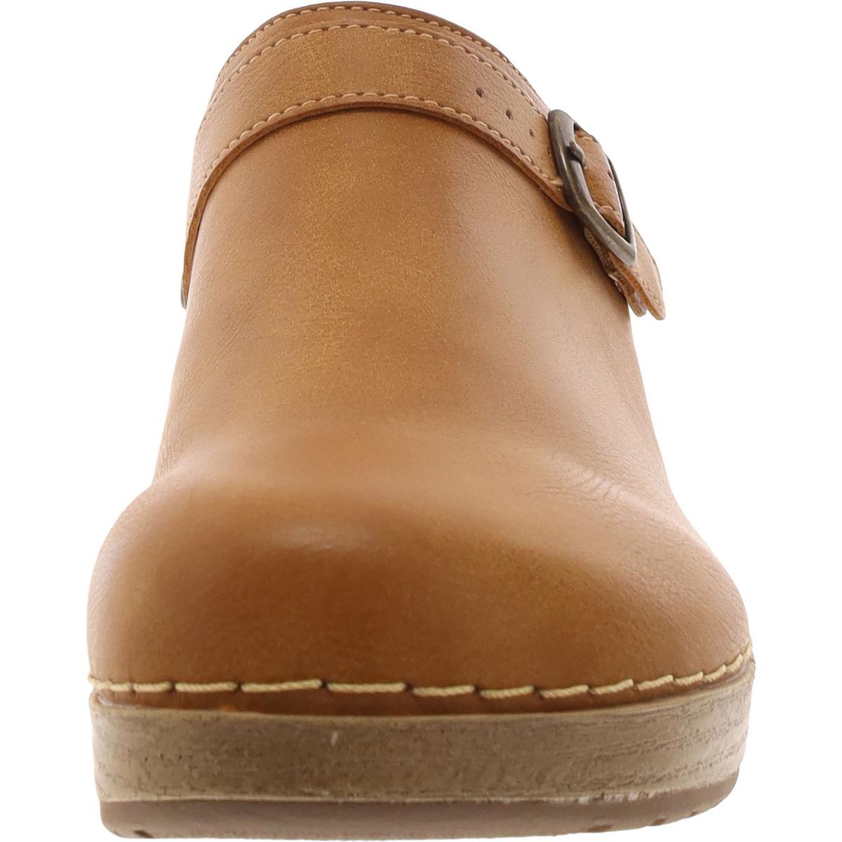 Shira Womens Faux Leather Mules Clogs