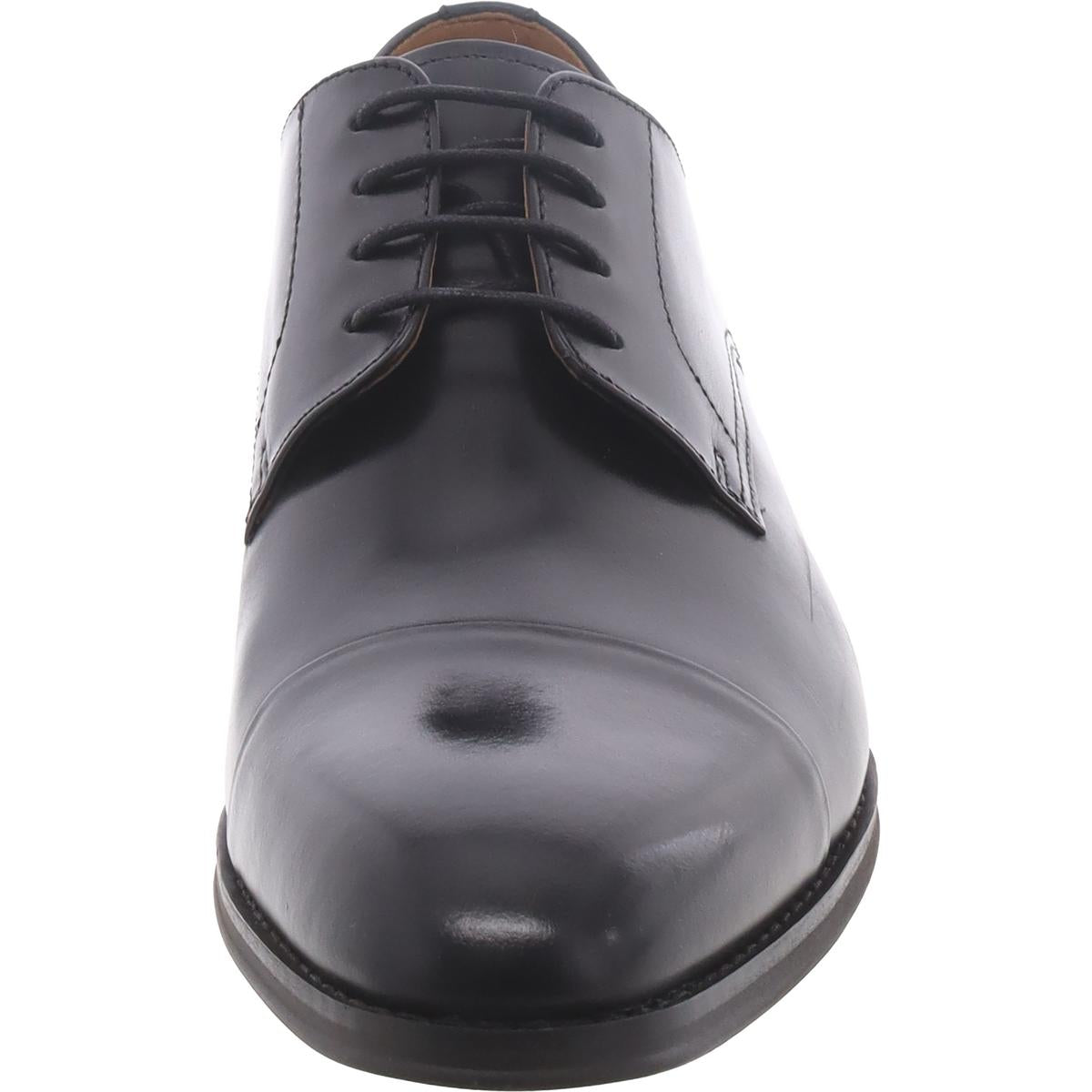 Plot Mens Leather Lace-Up Derby Shoes