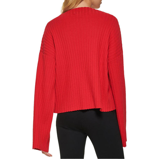 Womens Embellished Cotton Pullover Sweater