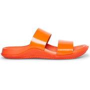 Libraa Womens Faux Leather Slip On Footbed Sandals