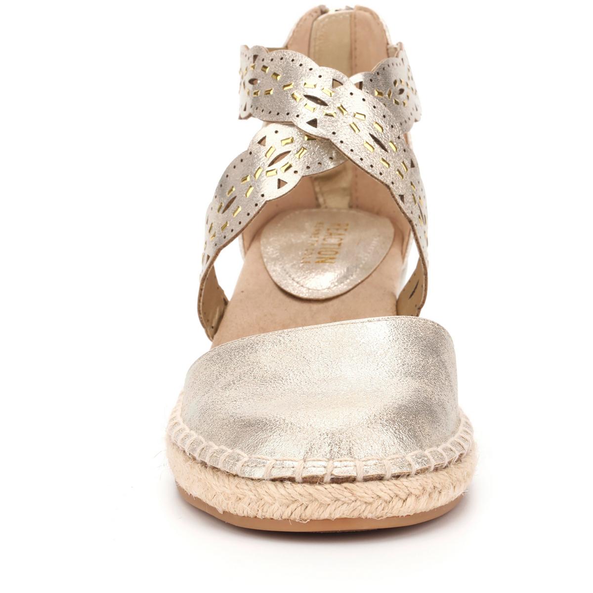 Clo X Band Womens Faux Leather Strappy Espadrilles