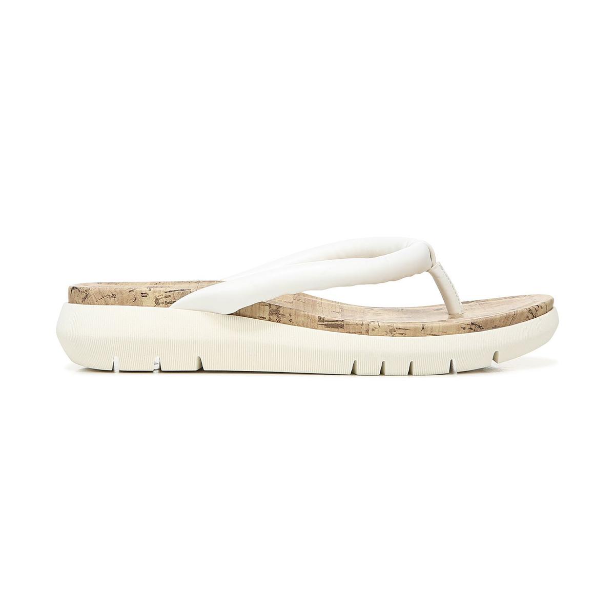 Lovelle Womens Faux Leather Slip On Wedge Sandals