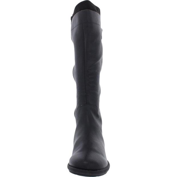 Olliee Womens Faux Leather Tall Knee-High Boots