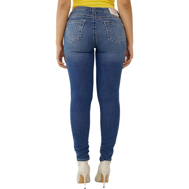 Jennie Womens Curvy Mid Rise Skinny Jeans