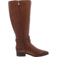 REID Womens Leather Wide Calf Knee-High Boots