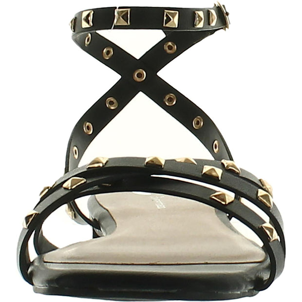 Zendaya Womens Faux Leather Studded Slingback Sandals