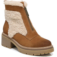 Jett Womens Suede Lugged Sole Ankle Boots 7 Medium Tawny Brown