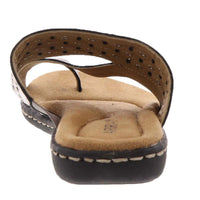 Catalina Womens Leather Studded Slide Sandals