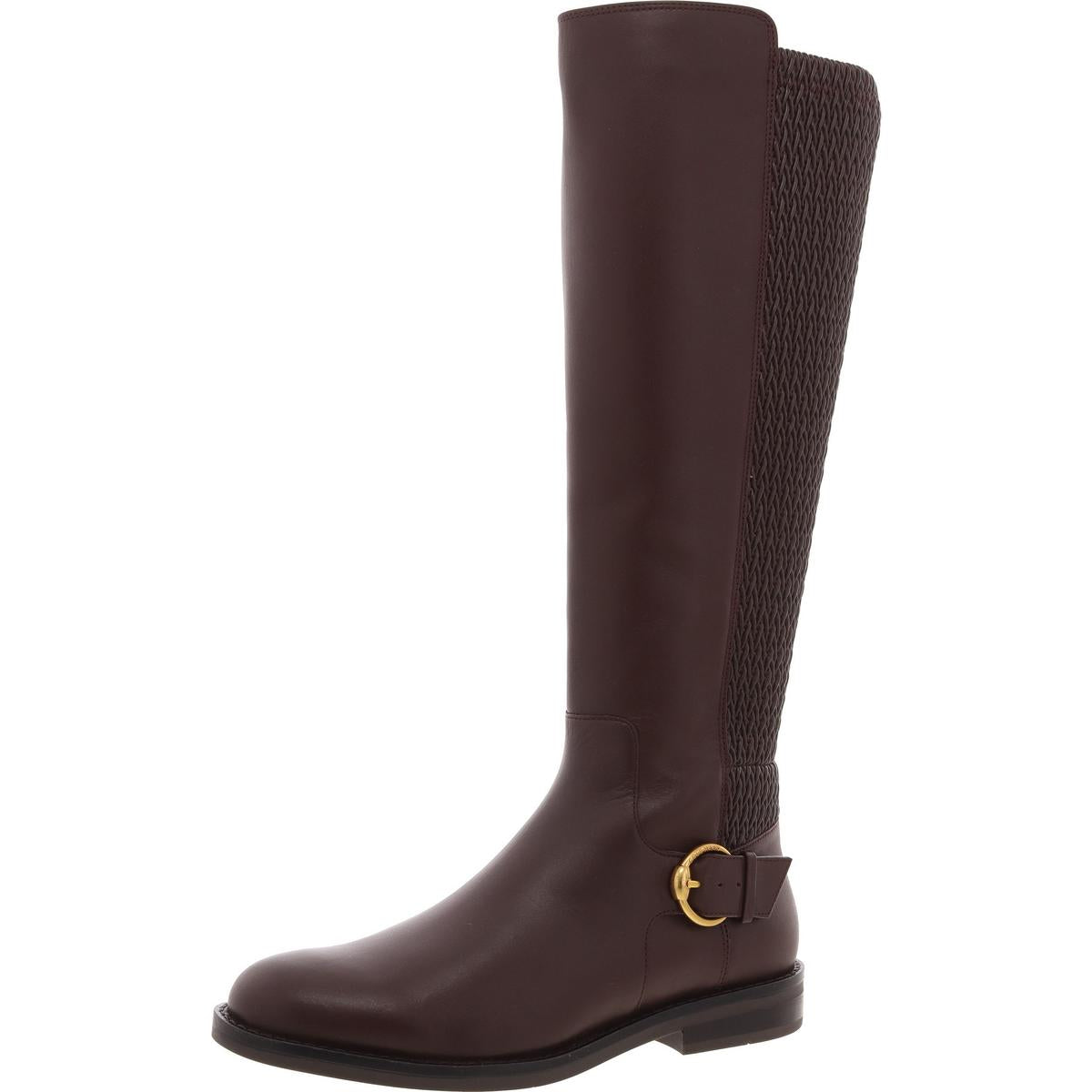 Clover Stretch Boot  Womens Zipper Leather Knee-High Boots