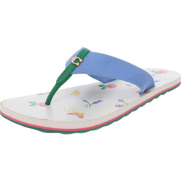 Zoe Webbed Womens Thong Slip On Flip-Flops