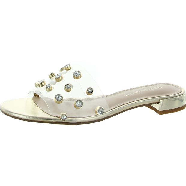 Derla Womens Slip On Heeled Slide Sandals