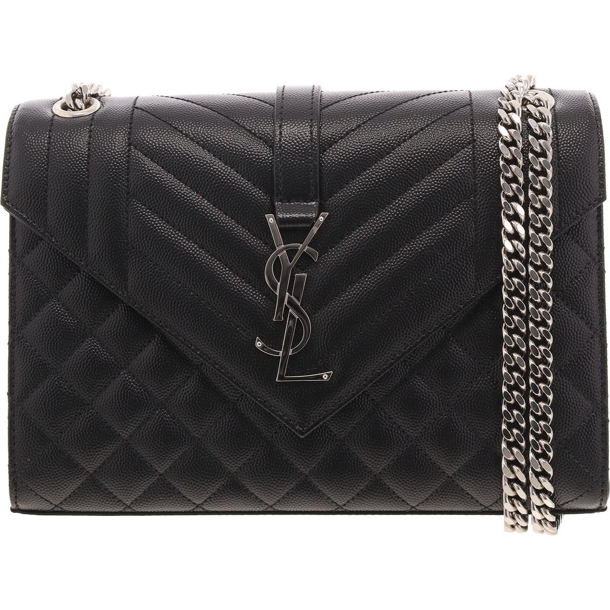 Womens Quilted Leather Shoulder Handbag
