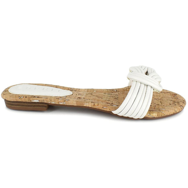 Katelyn Womens Faux Leather Flip Flop Flat Sandals