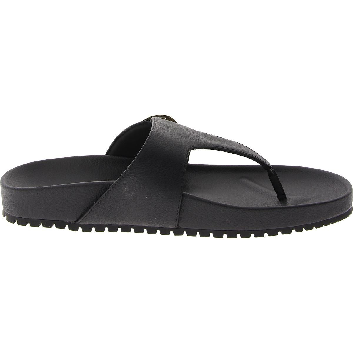 Dori Womens Faux Leather Slide Thong Sandals