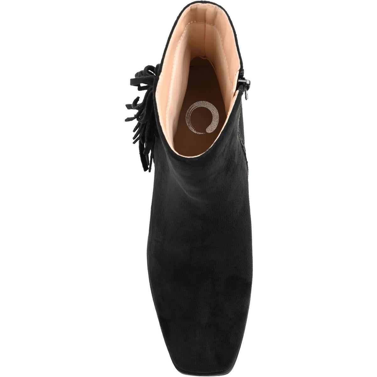 Noriah Womens Zipper Faux Suede Booties