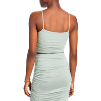 Womens Ruched Sides Tank Cropped