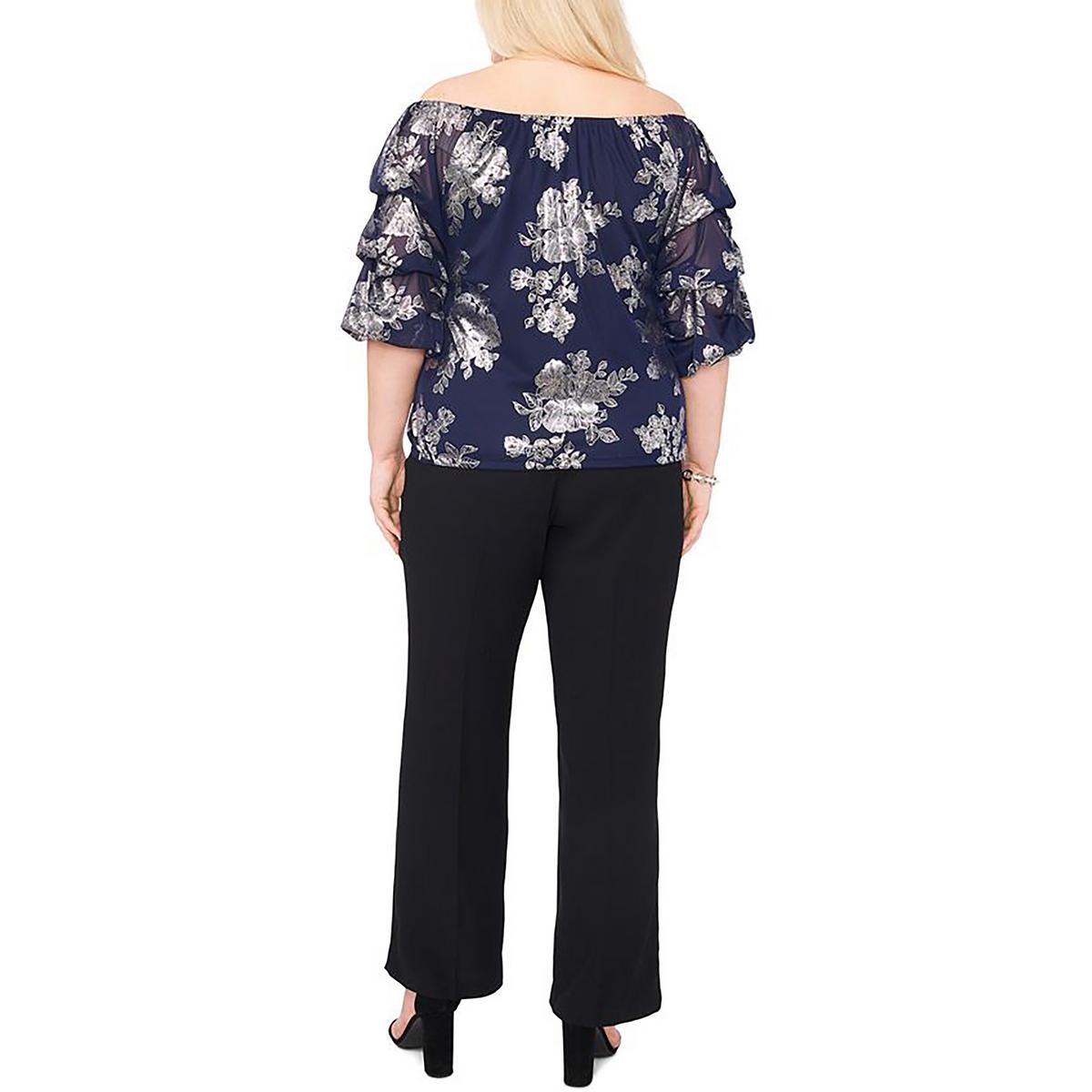 Womens Metallic Polyester Blouse